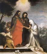 Francesco Vanni The marriage mistico of Holy Catalina of Sienna France oil painting art